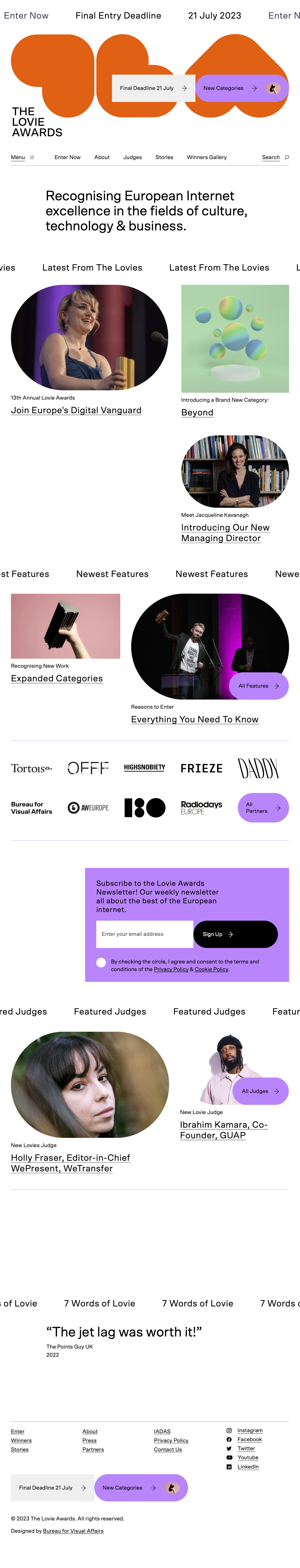 The Lovie Awards Website Relaunch